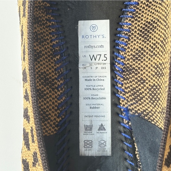 Rothy’s The Point Leopard Print Flats Size 7.5 Retired Style - Picture 12 of 12